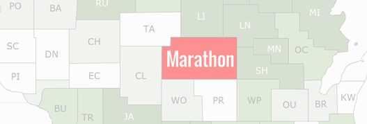 Marathon County Map