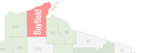 Bayfield County Map