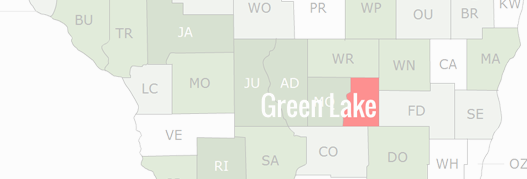 Green Lake County Map
