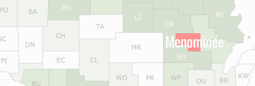 Menominee County Map