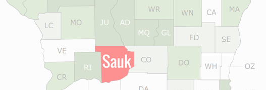 Sauk County Map